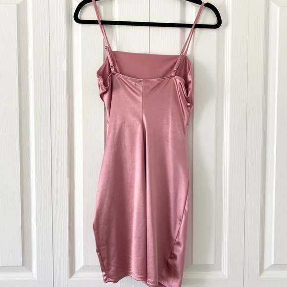 Emerald Sundae Pink Satin Mini Dress - Picture 3 of 3